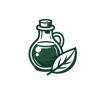 Oil bottle and leaf icon